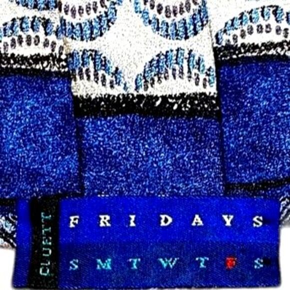 Vintage Fridays by Cluett Retro Print Silk Tie - Picture 3 of 3